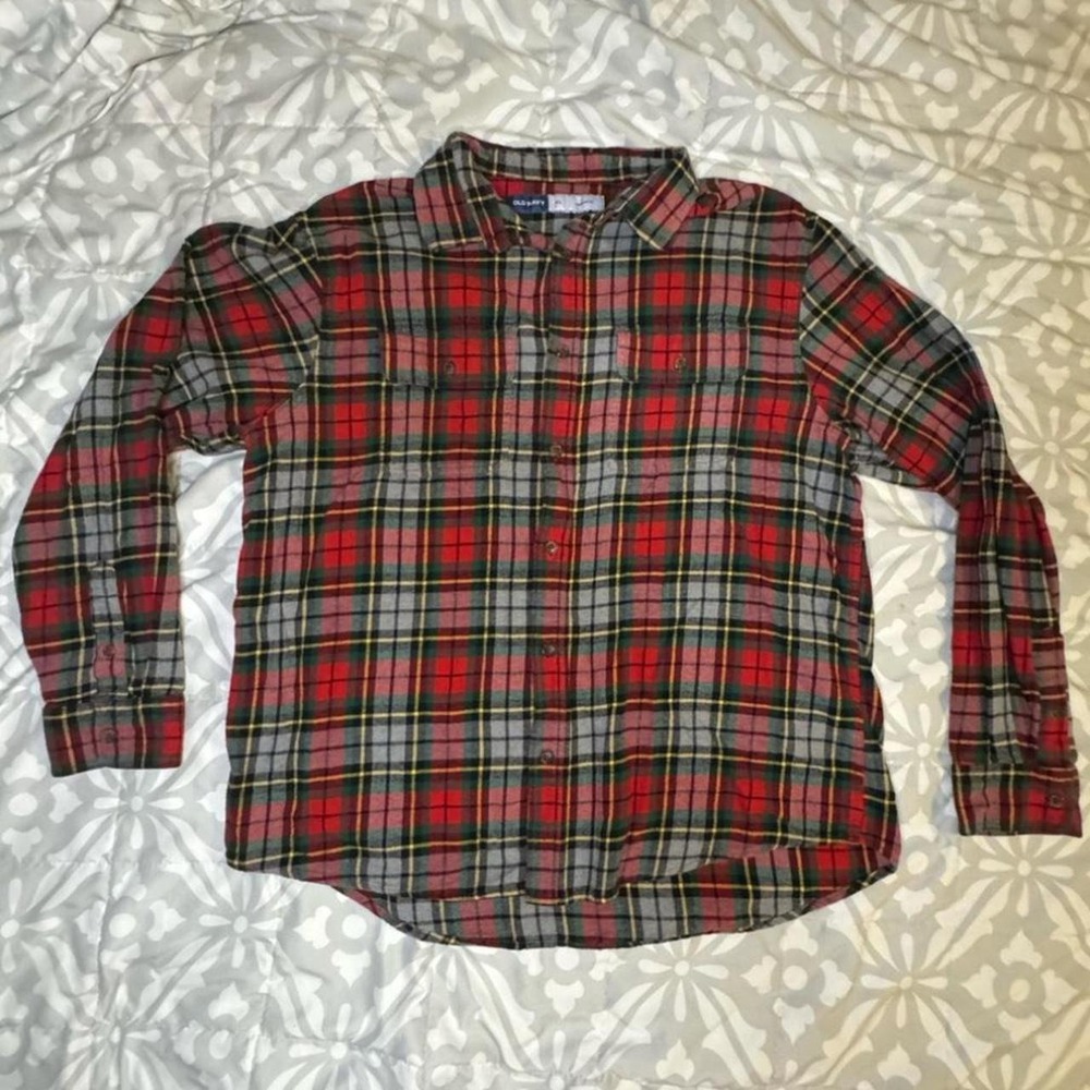 Old navy red plaid button up